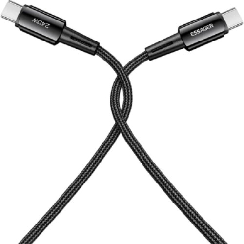 Дата кабель USB-C to USB-C 1.0m 240W Essager (EXCTT3-CG0G-P) Дата кабель USB-C to USB-C 1.0m 240W Essager (EXCTT3-CG0G-P)