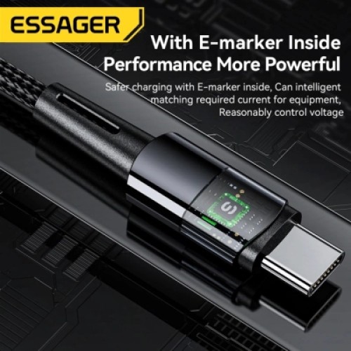 Дата кабель USB-C to USB-C 2.0m 240W Essager (EXCTT3-CGA0G-P)