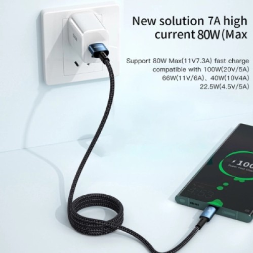 Дата кабель USB 2.0 AM to USB-C 2.0m 100W black Essager (EXC7A-CGA01-P)