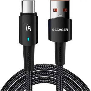 Дата кабель USB 2.0 AM to USB-C 1.0m 100W black Essager (EXC7A-CG01-P)