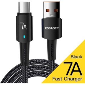 Дата кабель USB 2.0 AM to USB-C 3.0m 100W black Essager (EXC7A-CGC01-P)