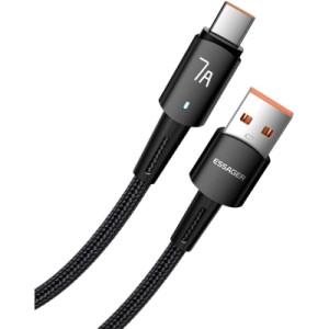 Дата кабель USB 2.0 AM to USB-C 3.0m 100W black Essager (EXC7A-CGC01-P)