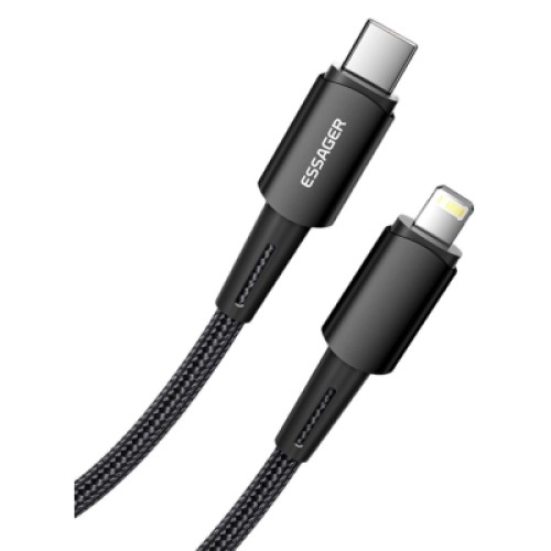 Дата кабель USB-C to Lightning 1.0m 20W black Essager (EXCTL-CG01) Дата кабель USB-C to Lightning 1.0m 20W black Essager (EXCTL-CG01)