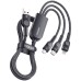 Дата кабель USB 2.0 AM to Lightning + Micro 5P + Type-C 1.2m 66W black Essager (EXCMTL-XJ01)