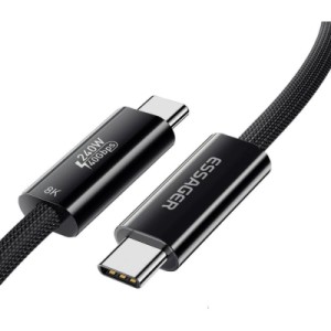 Дата кабель USB-C to USB-C 1.0m Thunderbolt 4 240W 8K60Hz black Essager (EXCTT4-PL01-P)