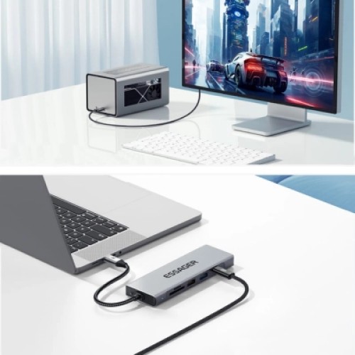 Дата кабель USB-C to USB-C 1.0m Thunderbolt 4 240W 8K60Hz black Essager (EXCTT4-PL01-P)