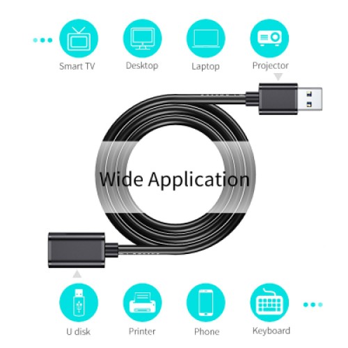 Дата кабель USB 3.0 AM/AF 3.0m Essager (EXCAM-YTD01) Дата кабель USB 3.0 AM/AF 3.0m Essager (EXCAM-YTD01)