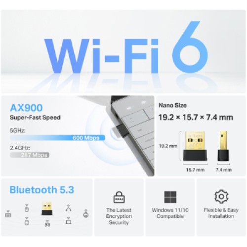 Сетевая карта Wi-Fi TP-Link ARCHER-TX10UB-NANO Сетевая карта Wi-Fi TP-Link ARCHER-TX10UB-NANO