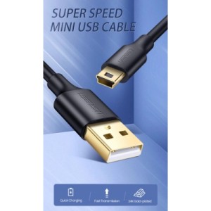 Дата кабель USB 2.0 AM to Mini 5P 1.0m US132 black Ugreen (10355) Дата кабель USB 2.0 AM to Mini 5P 1.0m US132 black Ugreen (10355)