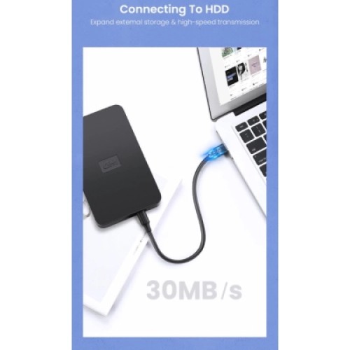 Дата кабель USB 2.0 AM to Mini 5P 1.0m US132 black Ugreen (10355)