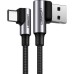 Дата кабель USB 2.0 AM to USB-C 0.5m 3A 90° corner US176 black Ugreen (20855)