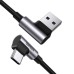 Дата кабель USB 2.0 AM to USB-C 3.0m 3A 90° corner US176 black Ugreen (70875) Дата кабель USB 2.0 AM to USB-C 3.0m 3A 90° corner US176 black Ugreen (70875)