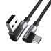Дата кабель USB 2.0 AM to USB-C 3.0m 3A 90° corner US176 black Ugreen (70875) Дата кабель USB 2.0 AM to USB-C 3.0m 3A 90° corner US176 black Ugreen (70875)