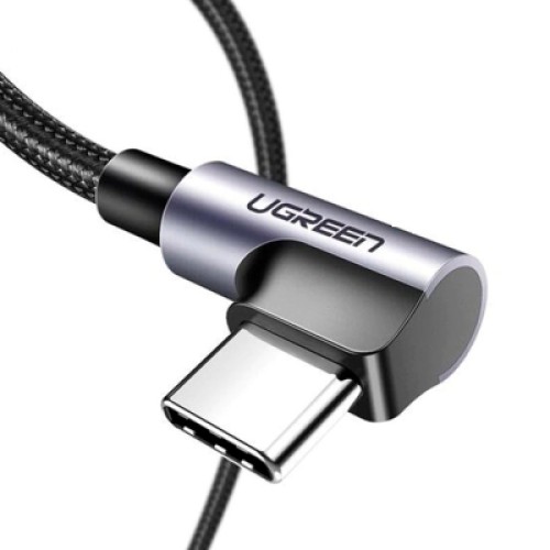 Дата кабель USB 2.0 AM to USB-C 3.0m 3A 90° corner US176 black Ugreen (70875) Дата кабель USB 2.0 AM to USB-C 3.0m 3A 90° corner US176 black Ugreen (70875)