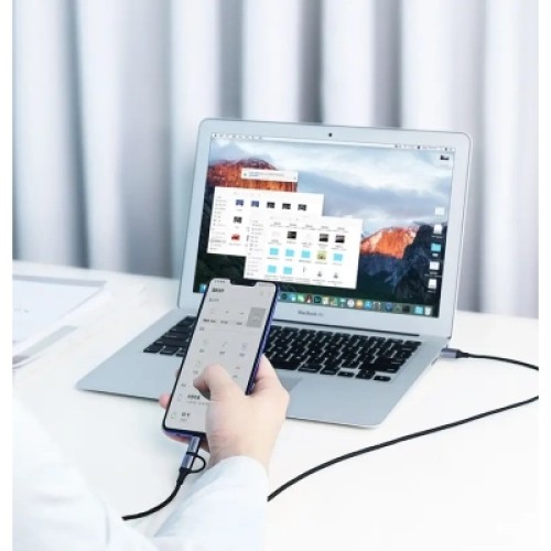 Дата кабель USB 2.0 AM to USB-C + Micro 5P 1.0m 3A US177 black Ugreen (30875)