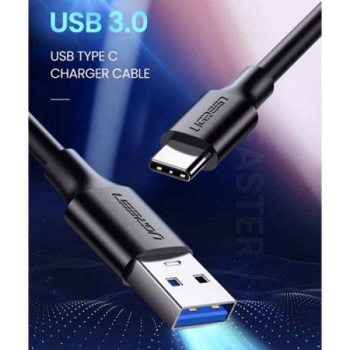 Дата кабель USB 3.0 AM to USB-C 0.5m 3A US184 black Ugreen (20881)