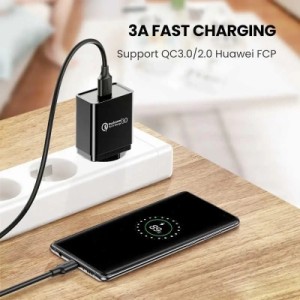 Дата кабель USB 3.0 AM to USB-C 1.5m 3A US184 black Ugreen (20883)