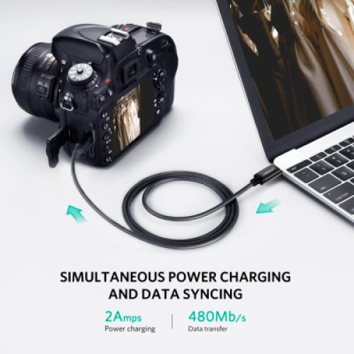 Дата кабель USB-C 2.0 AM to Mini 5P 1.0m US242 black Ugreen (50445) Дата кабель USB-C 2.0 AM to Mini 5P 1.0m US242 black Ugreen (50445)