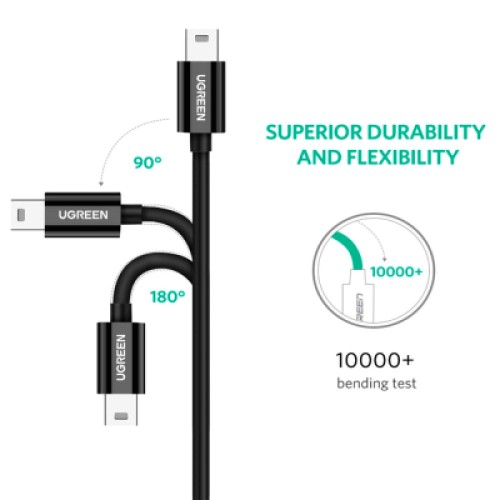 Дата кабель USB-C 2.0 AM to Mini 5P 1.0m US242 black Ugreen (50445) Дата кабель USB-C 2.0 AM to Mini 5P 1.0m US242 black Ugreen (50445)