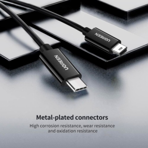 Дата кабель USB-C 2.0 AM to Mini 5P 1.0m US242 black Ugreen (50445) Дата кабель USB-C 2.0 AM to Mini 5P 1.0m US242 black Ugreen (50445)