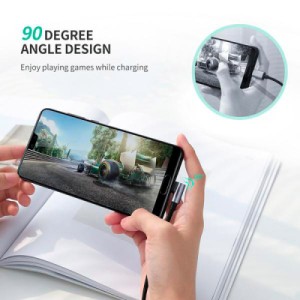 Дата кабель USB 2.0 AM to USB-C 3.0m 3A US284 90° corner black Ugreen (70255)