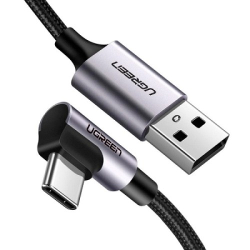 Дата кабель USB 2.0 AM to USB-C 3.0m 3A US284 90° corner black Ugreen (70255) Дата кабель USB 2.0 AM to USB-C 3.0m 3A US284 90° corner black Ugreen (70255)