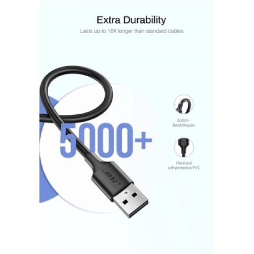 Дата кабель USB 2.0 AM to Micro 5P 0.25m 2A US289 black Ugreen (60134) Дата кабель USB 2.0 AM to Micro 5P 0.25m 2A US289 black Ugreen (60134)