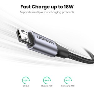 Дата кабель USB 2.0 AM to Micro 5P 0.5m 2A US290 black Ugreen (60145) Дата кабель USB 2.0 AM to Micro 5P 0.5m 2A US290 black Ugreen (60145)