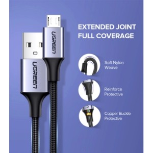 Дата кабель USB 2.0 AM to Micro 5P 1.5m 2A US290 black Ugreen (60147) Дата кабель USB 2.0 AM to Micro 5P 1.5m 2A US290 black Ugreen (60147)