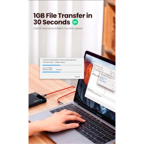 Дата кабель USB 2.0 AM to USB-C 1.0m US294 red Ugreen (60186)