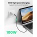 Дата кабель USB-C 2.0 to USB-C 1.0m 90° corner US334 black Ugreen (70643) Дата кабель USB-C 2.0 to USB-C 1.0m 90° corner US334 black Ugreen (70643)