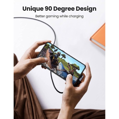 Дата кабель USB-C 2.0 to USB-C 1.0m 90° corner US334 black Ugreen (70643) Дата кабель USB-C 2.0 to USB-C 1.0m 90° corner US334 black Ugreen (70643)