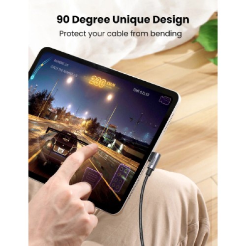 Дата кабель USB-C 2.0 to USB-C 1.0m 90° corner US334 black Ugreen (70643) Дата кабель USB-C 2.0 to USB-C 1.0m 90° corner US334 black Ugreen (70643)