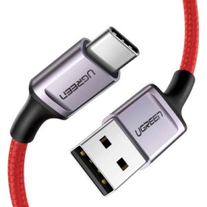 Дата кабель USB 2.0 AM to USB-C 1.0m 6A US505 red Ugreen (20527)