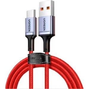 Дата кабель USB 2.0 AM to USB-C 1.0m 6A US505 red Ugreen (20527)