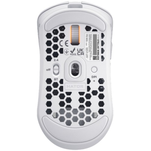 Мышка Hator Stellar Wireless/Bluetooth/USB White (HTM651)