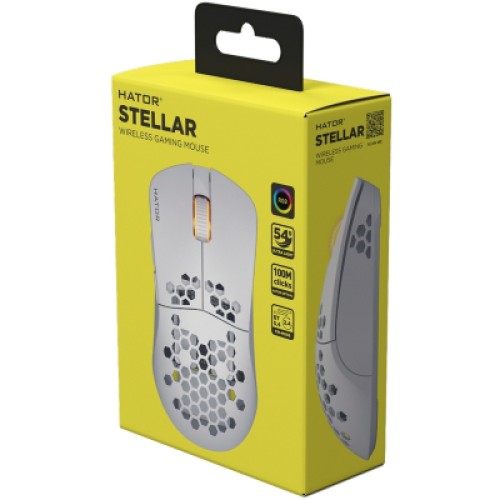 Мышка Hator Stellar Wireless/Bluetooth/USB White (HTM651)