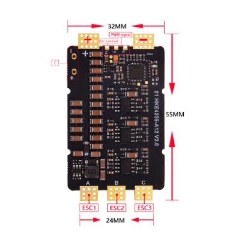 Регулятор хода (ESC) HAKRC 4225 120A (HAK4225) Регулятор хода (ESC) HAKRC 4225 120A (HAK4225)
