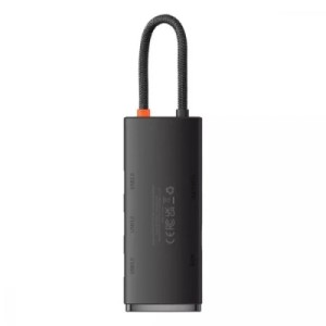 Концентратор Baseus USB-C 5-in-1 HDMI + 3xUSB 3.0 + PD black (WKQX040001)