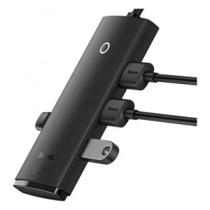 Концентратор Baseus USB 3.0 to 4xUSB 3.0 0.25m black (WKQX030001)