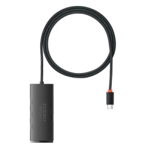 Концентратор Baseus USB-C to 4xUSB 3.0 1.0m black (WKQX030401)