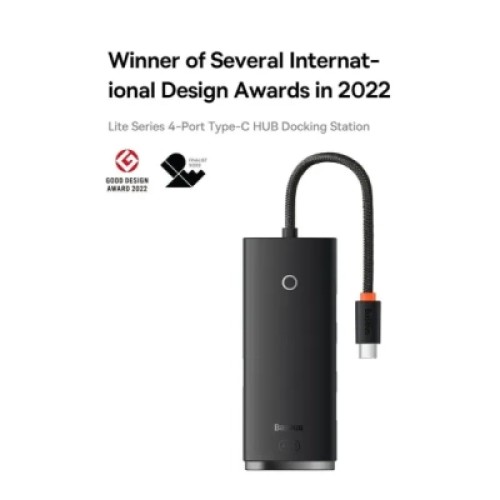 Концентратор Baseus USB-C to 4xUSB 3.0 1.0m black (WKQX030401) Концентратор Baseus USB-C to 4xUSB 3.0 1.0m black (WKQX030401)