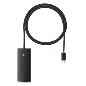 Концентратор Baseus USB-C to 4xUSB 3.0 1.0m black (WKQX030401)