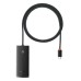 Концентратор Baseus USB-C to 4xUSB 3.0 1.0m black (WKQX030401) Концентратор Baseus USB-C to 4xUSB 3.0 1.0m black (WKQX030401)