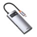 Концентратор Baseus USB-C 4-in-1 3xUSB 3.0 + RJ45 1000Mbps gray (WKWG070113) Концентратор Baseus USB-C 4-in-1 3xUSB 3.0 + RJ45 1000Mbps gray (WKWG070113)
