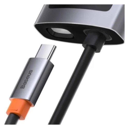 Концентратор Baseus USB-C 4-in-1 3xUSB 3.0 + RJ45 1000Mbps gray (WKWG070113) Концентратор Baseus USB-C 4-in-1 3xUSB 3.0 + RJ45 1000Mbps gray (WKWG070113)