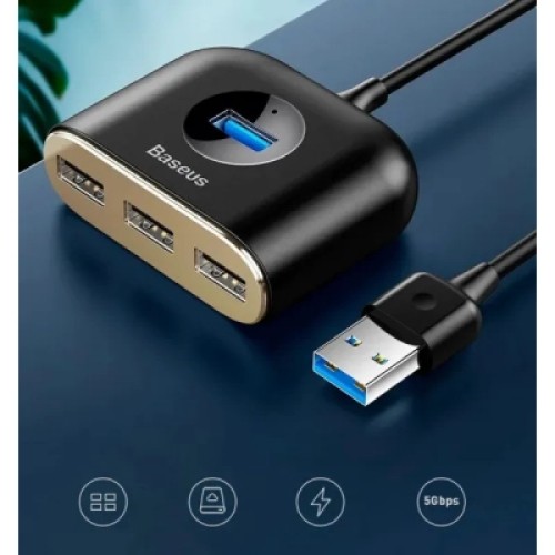 Концентратор Baseus USB 3.0 to 1xUSB 3.0 + 3xUSB 2.0 1.0m (CAHUB-AY01) Концентратор Baseus USB 3.0 to 1xUSB 3.0 + 3xUSB 2.0 1.0m (CAHUB-AY01)
