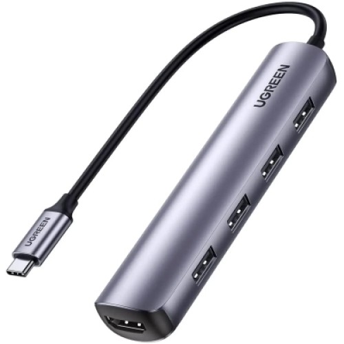 Концентратор Ugreen USB-C to 4xUSB 3.0 + HDMI CM417 gray (20197) Концентратор Ugreen USB-C to 4xUSB 3.0 + HDMI CM417 gray (20197)