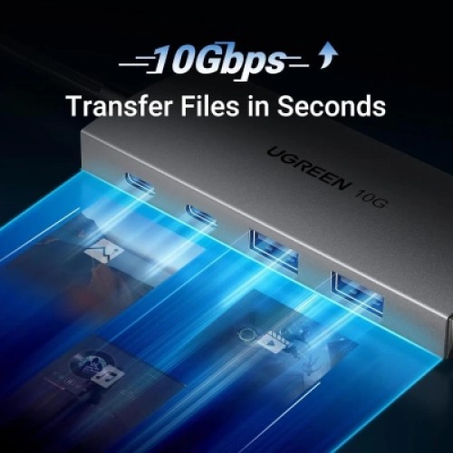 Концентратор Ugreen USB-C to 2xUSB 3.2 + 2xUSB-C 10Gbps CM480 gray (30758) Концентратор Ugreen USB-C to 2xUSB 3.2 + 2xUSB-C 10Gbps CM480 gray (30758)