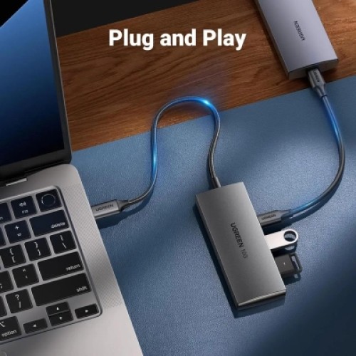 Концентратор Ugreen USB-C to 2xUSB 3.2 + 2xUSB-C 10Gbps CM480 gray (30758) Концентратор Ugreen USB-C to 2xUSB 3.2 + 2xUSB-C 10Gbps CM480 gray (30758)